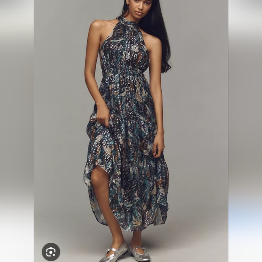 Anthropologie Multicolor High Low Dress